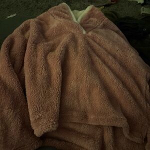 Pink Sherpa pj set both as set